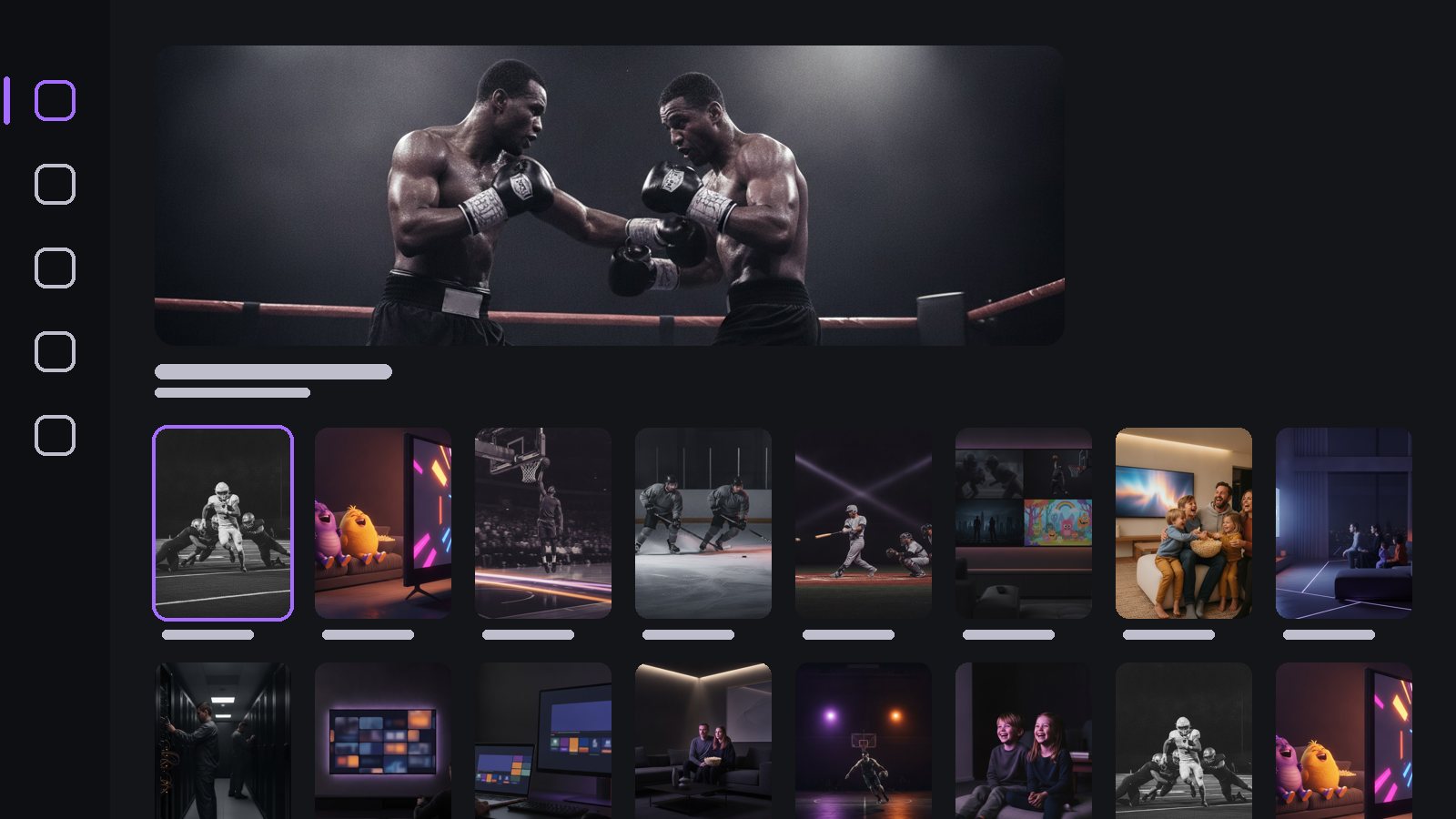 Smart TV running the app