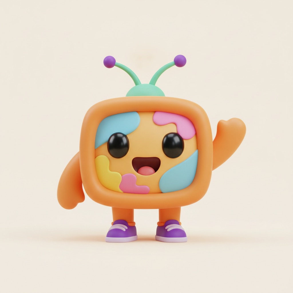 Cozi, the friendly TV mascot, waving hello
